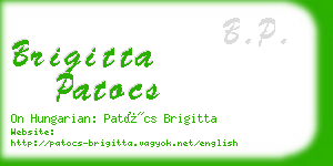 brigitta patocs business card